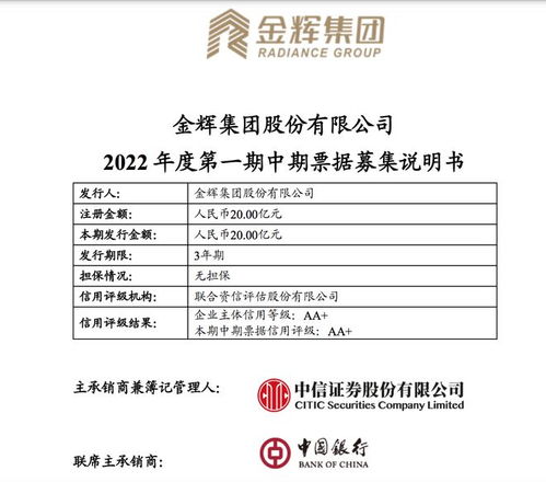 金辉集团注册发行20亿元中票 用于项目建设 购回及偿还债务